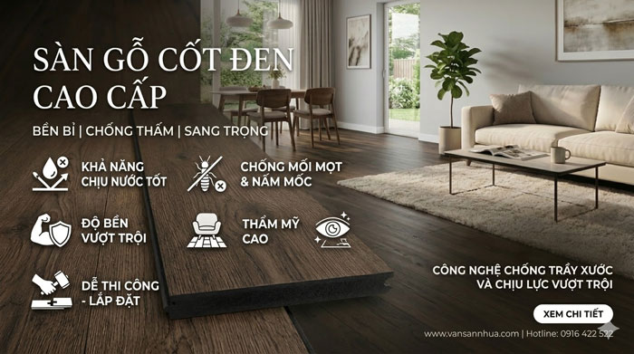 sàn gỗ cốt đen