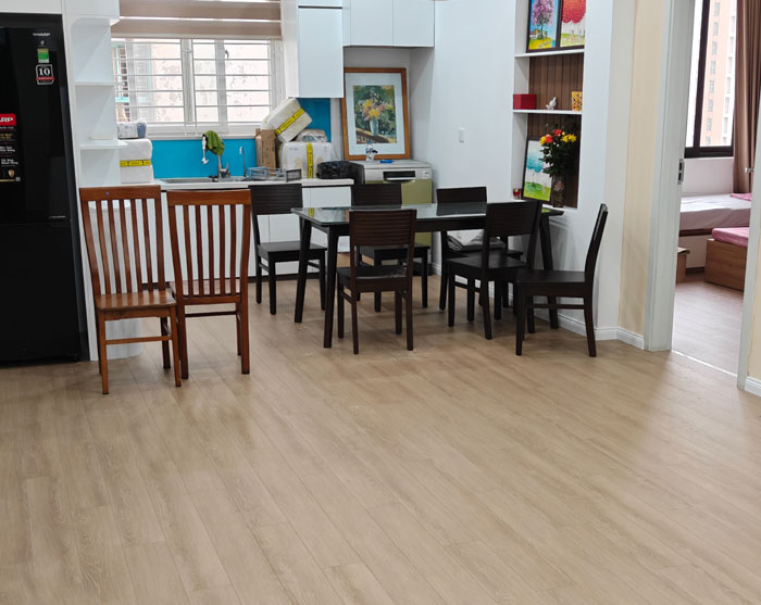 công trình thực tế thi công sàn gỗ tại quận Hà Đông
