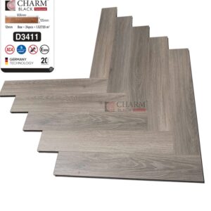 Sàn gỗ xương cá cốt đen Charm Wood D3411