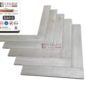 Sàn gỗ xương cá cốt đen Charm Wood D3412