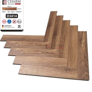 Sàn gỗ xương cá cốt đen Charm Wood D3414