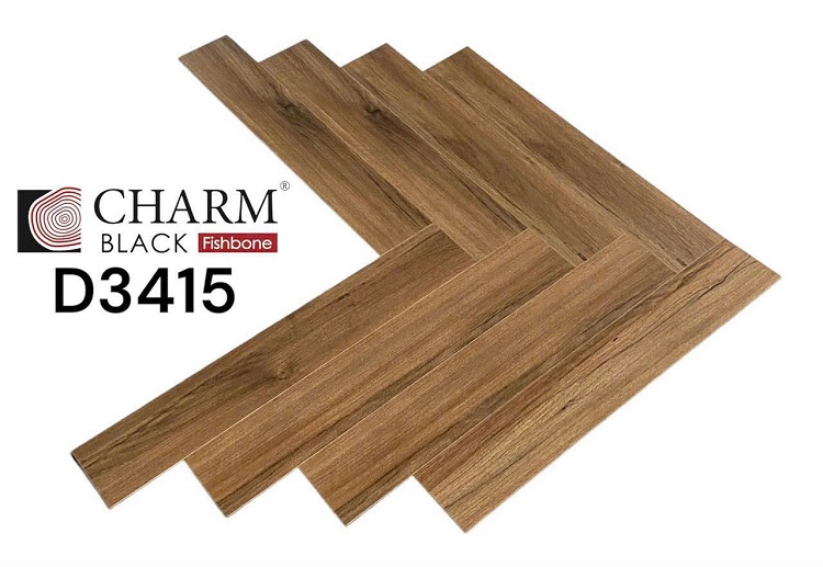 Sàn gỗ xương cá cốt đen Charm Wood D3415