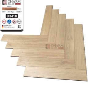 Sàn gỗ xương cá cốt đen Charm Wood D3418