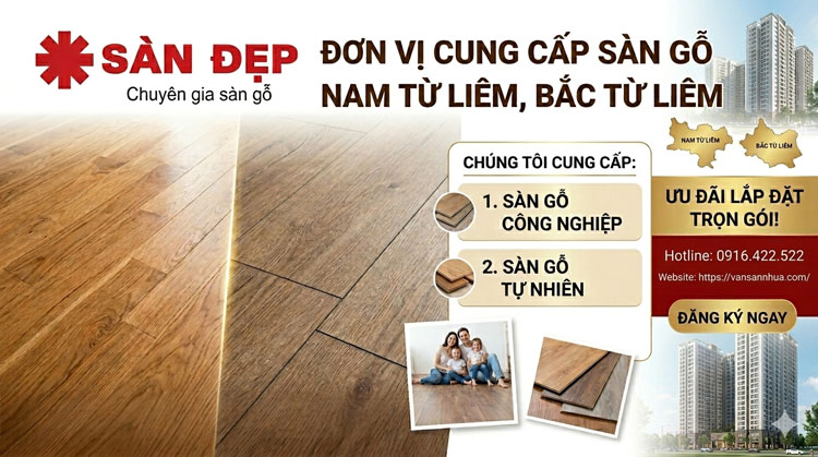 sàn gỗ Nam Từ Liêm, Bắc Từ Liêm tại Sàn Đẹp