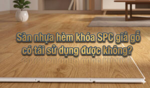 Sàn nhựa hèm khóa SPC giả gỗ có tái sử dụng được không?
