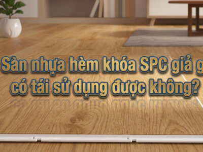Sàn nhựa hèm khóa SPC giả gỗ có tái sử dụng được không?