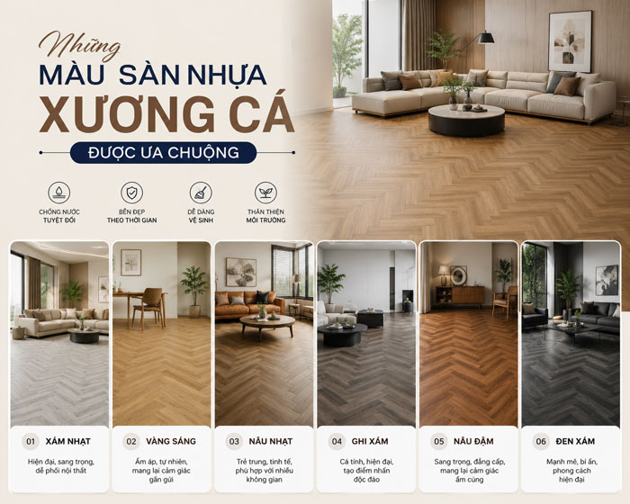 Màu sàn nhựa xương cá
