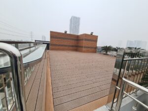 Công trình sàn gỗ nhựa ngoài trời Tecwood lát sân thượng tại Him Lam Vạn Phúc