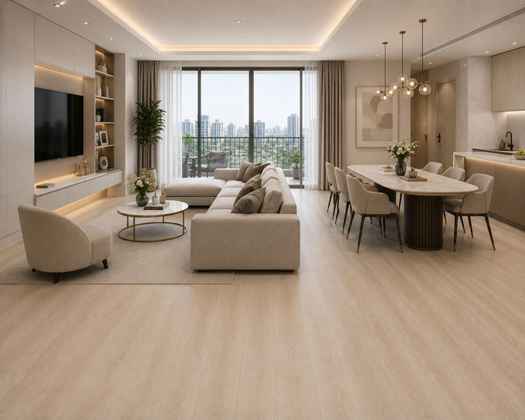 Sàn gỗ màu sáng Champagne Oak