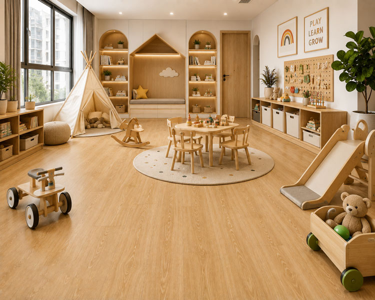 Sàn gỗ màu sáng Honey Oak