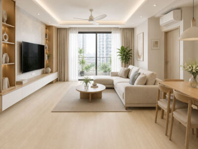 Sàn gỗ màu sáng Light Beige Oak