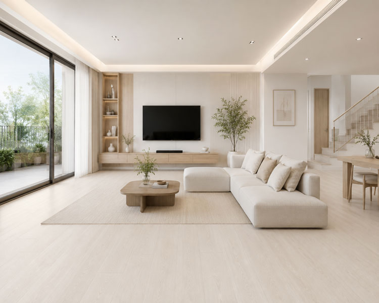 Sàn gỗ màu sáng White Oak