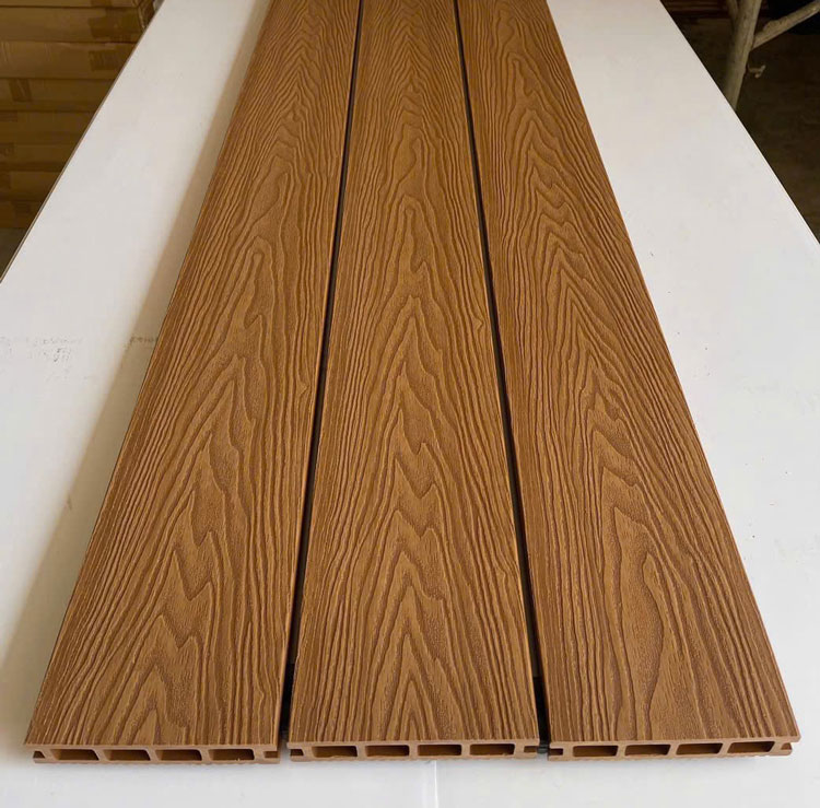 Sàn gỗ nhựa ngoài trời vân 3D màu Teak