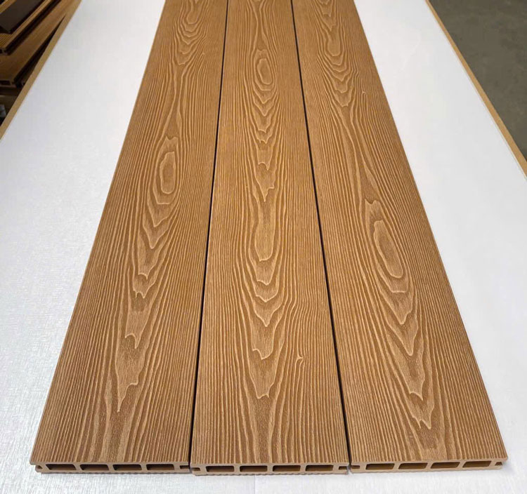 Sàn gỗ nhựa ngoài trời vân 3D màu Wood