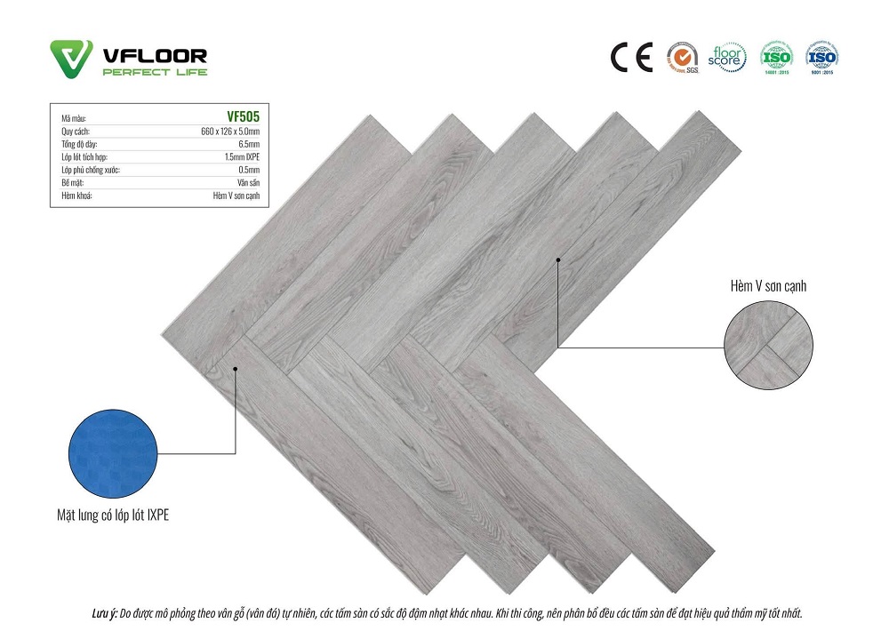 Sàn nhựa xương cá Vfloor VF505