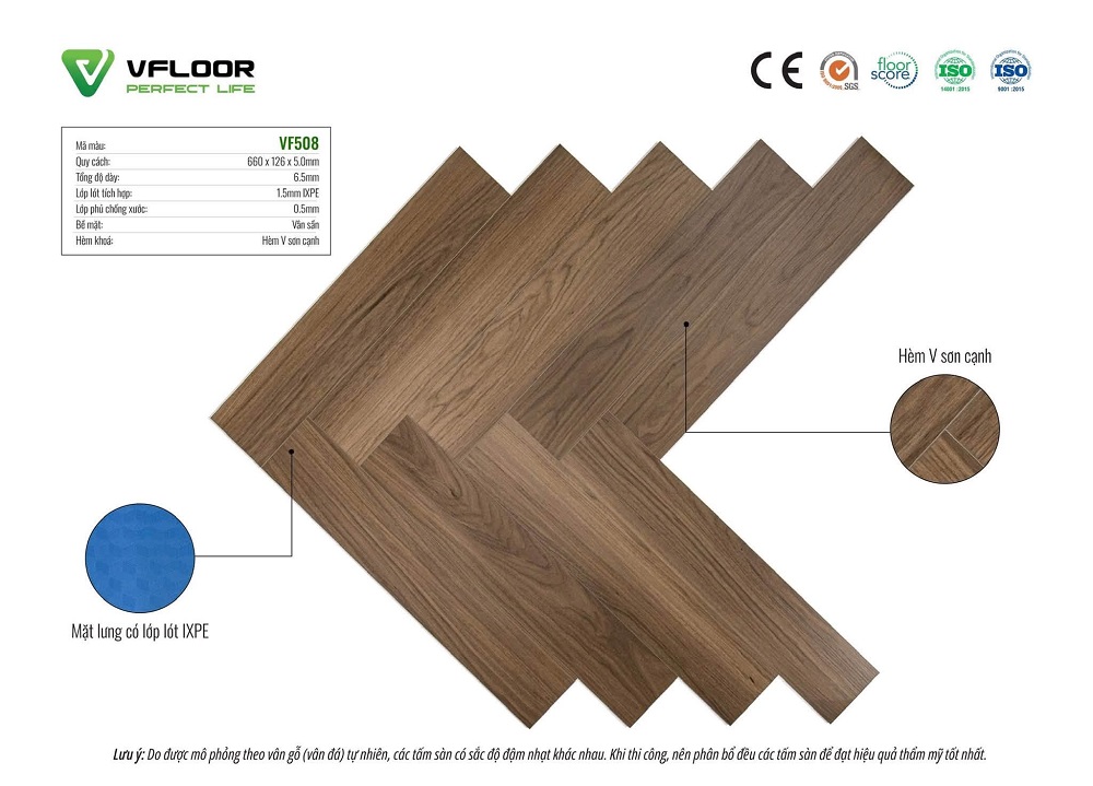 Sàn nhựa xương cá Vfloor VF508