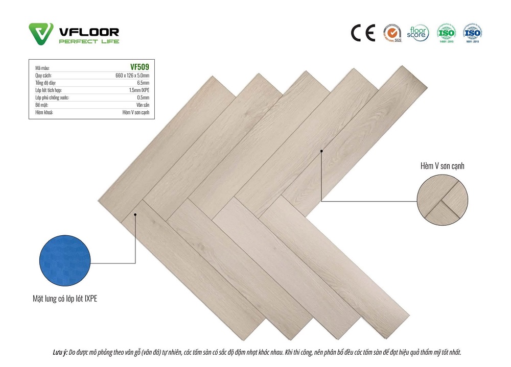 Sàn nhựa xương cá Vfloor VF509