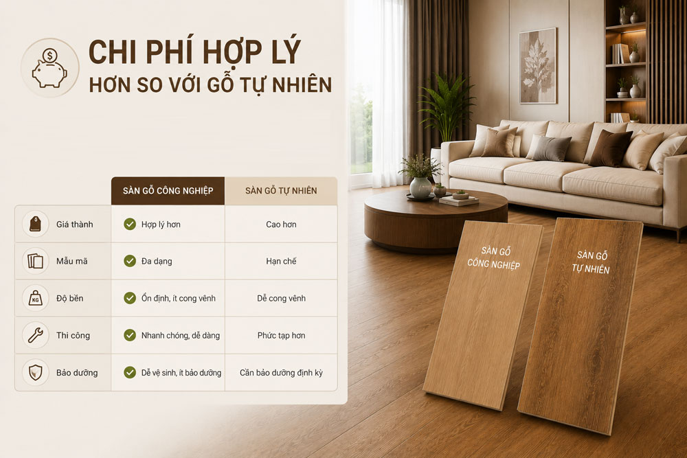 Vì sao sàn gỗ công nghiệp trở thành lựa chọn hàng đầu cho nhà ở hiện đại?