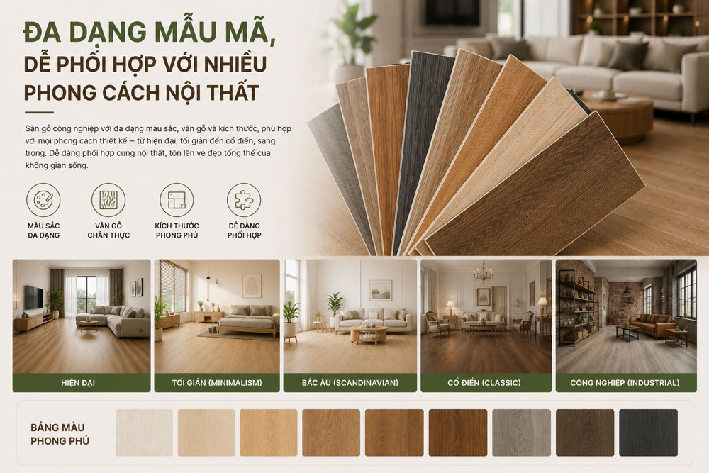 Vì sao sàn gỗ công nghiệp trở thành lựa chọn hàng đầu cho nhà ở hiện đại?