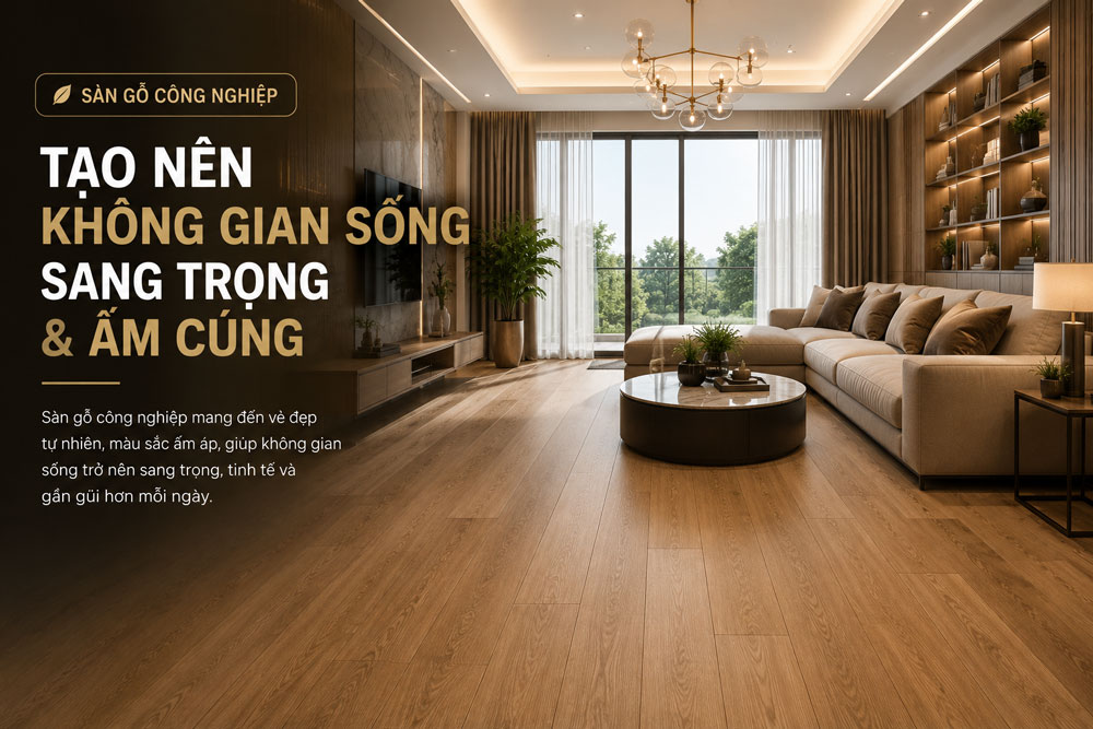 Vì sao sàn gỗ công nghiệp trở thành lựa chọn hàng đầu cho nhà ở hiện đại?