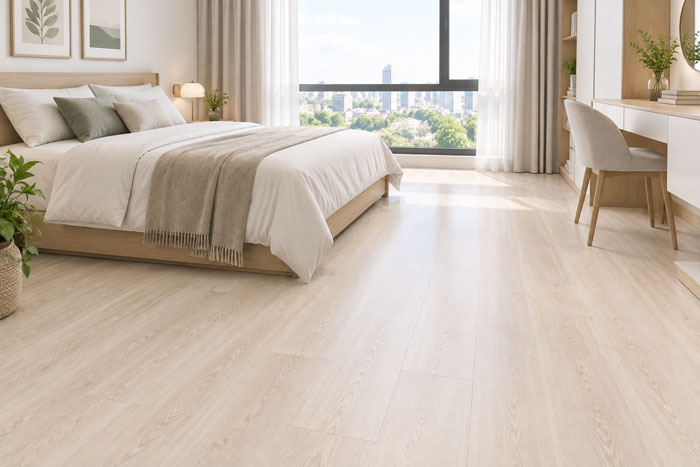 Sàn nhựa giả gỗ màu sáng