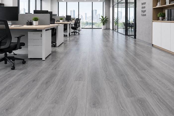 Sàn nhựa giả gỗ màu xám