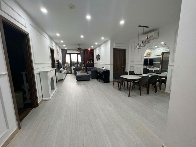Mẫu sàn nhựa SPC tông màu ghi xám