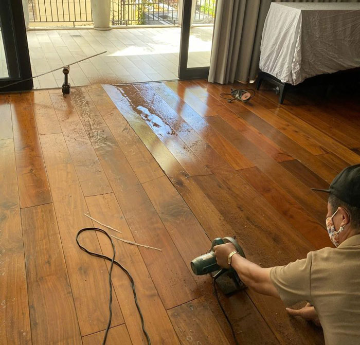 Cách xử lý sàn gỗ bị phồng